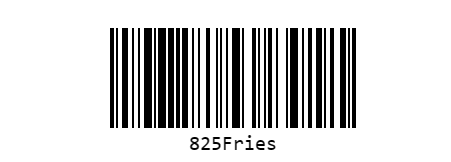 barcode 825Fries