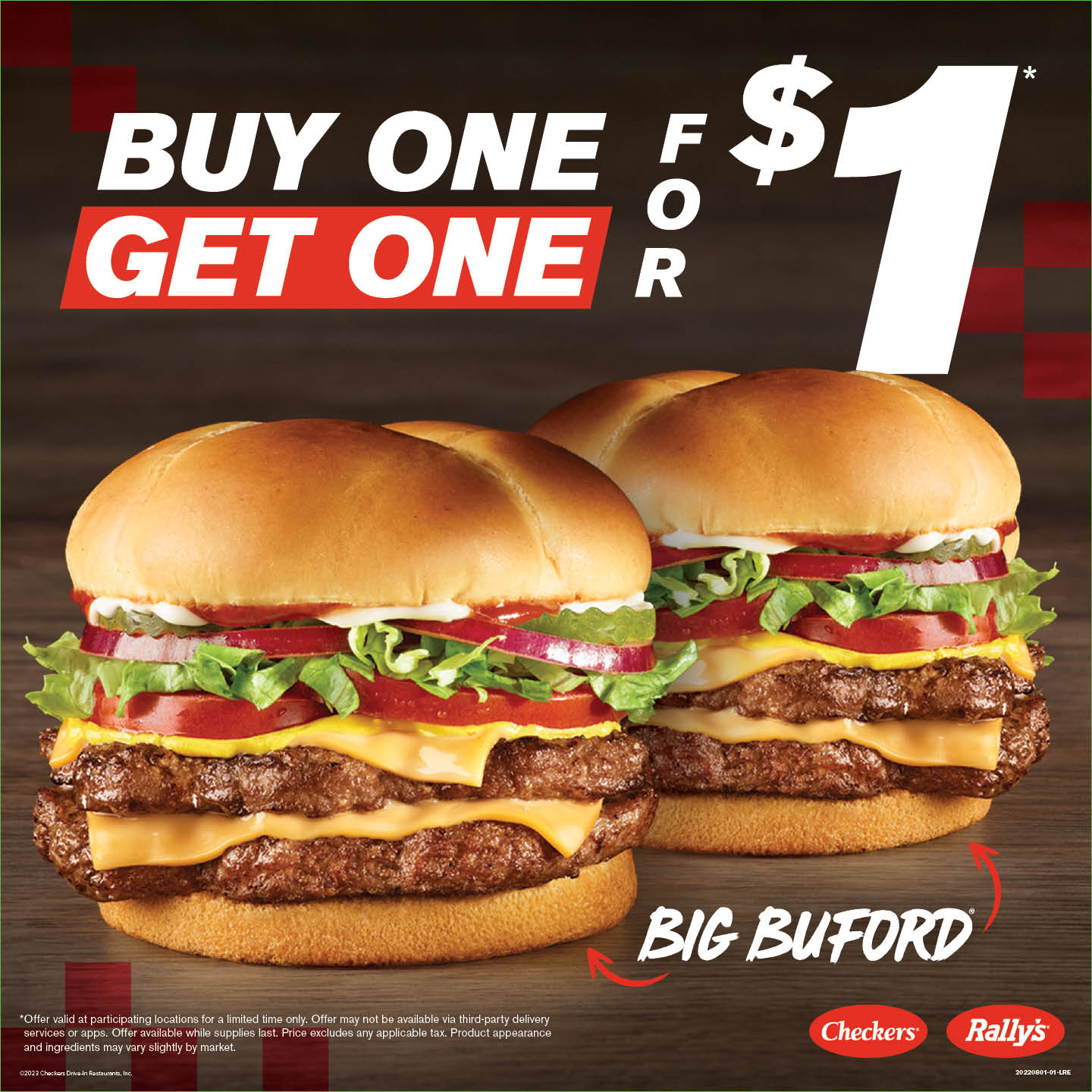 Buy One Get One for $1 - Big Buford