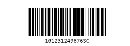 barcode 101231249876SC